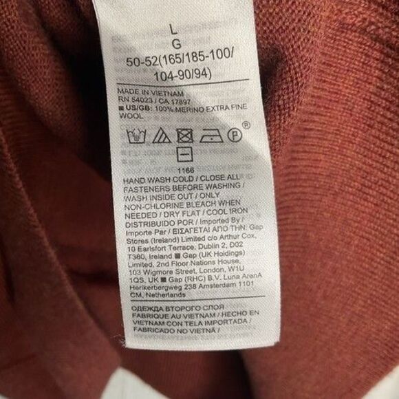 Banana Republic Baruffa Italian Merino 3/4 Zip MockNeck Sweater Men Size Large - Picture 3 of 9